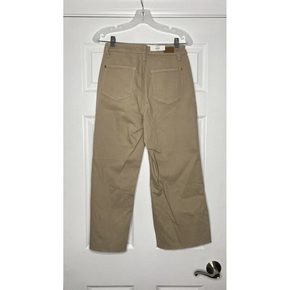 Judy Blue Women's Wide Leg High Waist Crop Jeans Khaki Garmet‎ Dyed 5/27 New - Picture 6 of 8